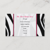 Zebra-Druck Apple arbeiten Lehrer-Visitenkarte um Visitenkarte (Rückseite)