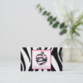 Zebra-Druck Apple arbeiten Lehrer-Visitenkarte um Visitenkarte (Stehend Vorderseite)