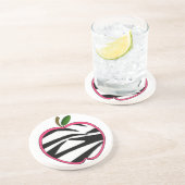 Zebra-Druck-Apple-Lehrer-Untersetzer Sandstein Untersetzer (Seite)