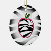 Zebra-Druck-Apple-Lehrer-Verzierung Keramikornament (Rechts)