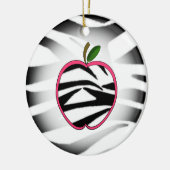 Zebra-Druck-Apple-Lehrer-Verzierung Keramikornament (Links)