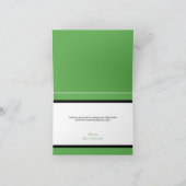 Zebra-Druck-Baby-Flaschen-Grün danken Ihnen Karten (Innenseite)