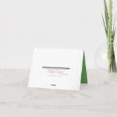 Zebra-Druck-Baby-Flaschen-Grün danken Ihnen Karten (Rückseite)