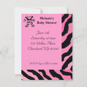 Zebra-Druck-Baby-Shower-Einladung Einladung