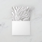 Zebra-Druck {blau} Blank Danke-Karte Dankeskarte (Innenseite)