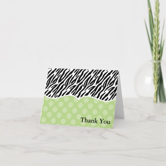 Zebra-Druck danken Ihnen Karten (Vorderseite)