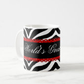 Zebra-Druck der Welt bestster die Mamau. Kaffeetasse (Vorderseite Links)
