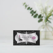 Zebra-Druck-Ebenholz-GlitzerCosmetology Visitenkarte (Stehend Vorderseite)