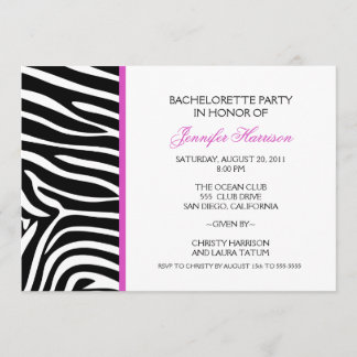 Zebra-Druck Einladung