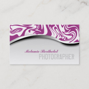Zebra-Druck-Fotograf-Visitenkarte-Rosa Visitenkarte