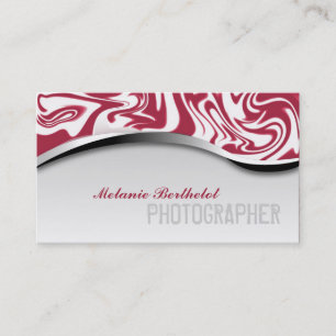 Zebra-Druck-Fotograf-Visitenkarte-Rot Visitenkarte