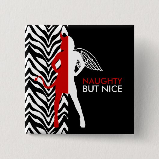 Zebra-Druck-frecher aber Nizza Knopf Button (Vorderseite)