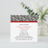 Zebra-Druck-Geburtstags-Party Einladungen (Stehend Vorderseite)