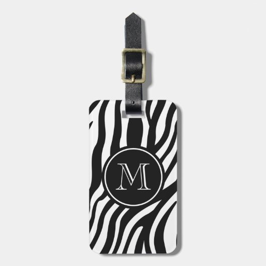 Zebra-Druck Gepäckanhänger (Vorderseite vertikal)