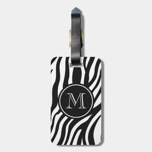 Zebra-Druck Gepäckanhänger (Rückseite vertikal)