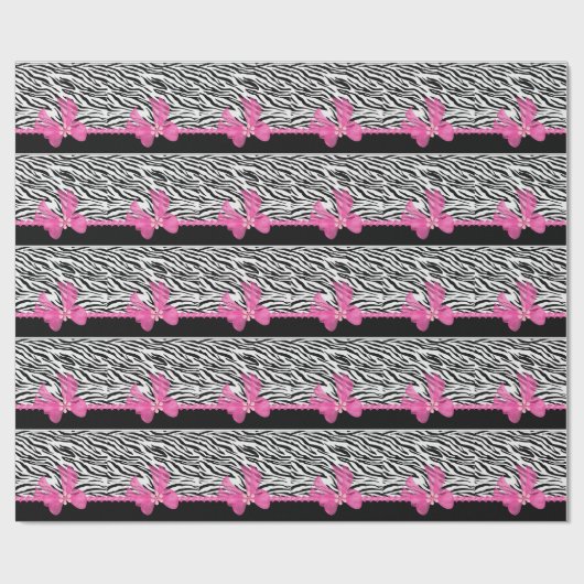 Zebra-Druck Geschenkpapier (Flach)