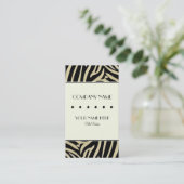 Zebra-Druck-Grenze Visitenkarte (Stehend Vorderseite)