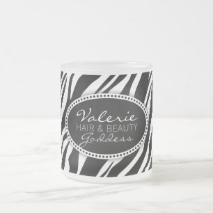 Zebra-Druck-Haar u. Tasse der