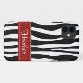 Zebra-Druck-Haut-Rot-Band Case-Mate iPhone Hülle (Rückseite (Horizontal))