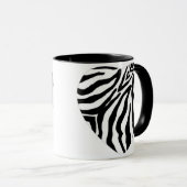 Zebra-Druck-Herz-Kaffeetasse Tasse (VorderseiteRechts)