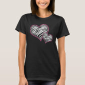 Zebra-Druck-Herz-T - Shirt (Vorderseite)