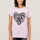 Zebra-Druck-Herz T-Shirt (Vorderseite)