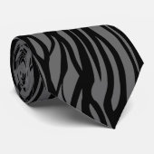 Zebra-Druck-Krawatte, grau Krawatte (Gerollt)