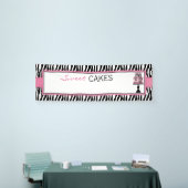Zebra-Druck-Kuchen-Butike-Bäckerei-Geschäfts-Fahne Banner (Messeveranstaltung)