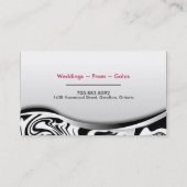 Zebra-Druck-Maskenbildner-Visitenkarte-Schwarzes Visitenkarte (Rückseite)