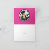 Zebra-Druck mit Kappe: Rosa Dankeskarte (Innenseite)