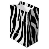 Zebra-Druck Mittlere Geschenktüte (Vorderseite Schrägansicht)
