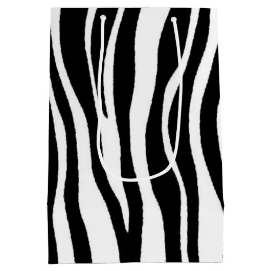 Zebra-Druck Mittlere Geschenktüte (Rückseite)