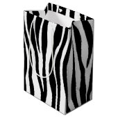 Zebra-Druck Mittlere Geschenktüte (Rückseite Schrägansicht)