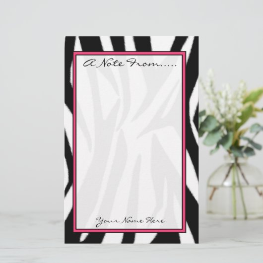 Zebra-Druck-Mode-Briefpapier Briefpapier (Stehend Vorderseite)
