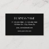 Zebra-Druck-Mode-Designer-Haar-Stylist-Salon Visitenkarte (Rückseite)