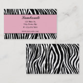 Zebra-Druck-Mode-Designer-Haar-Stylist-Salon Visitenkarte (Vorne/Hinten)
