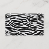 Zebra-Druck-Mode-Designer-Haar-Stylist-Salon Visitenkarte (Rückseite)