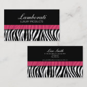 Zebra-Druck-Mode-elegantes modernes nobles Visitenkarte (Vorne/Hinten)