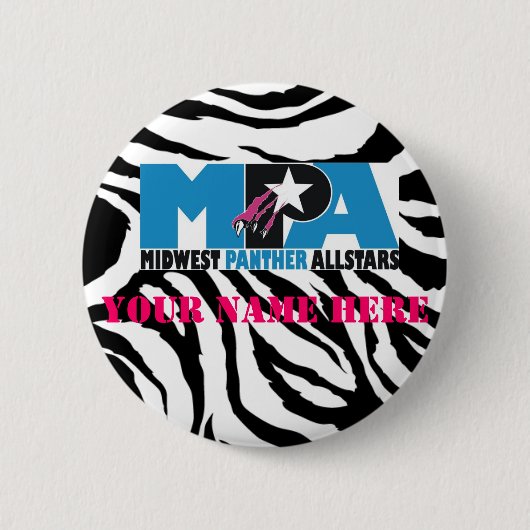 Zebra-Druck MPA-Knopf Button (Vorderseite)
