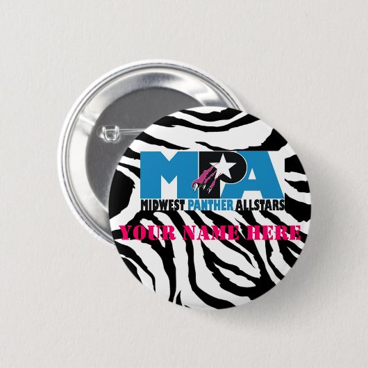 Zebra-Druck MPA-Knopf Button (Vorne & Hinten)