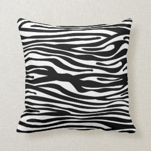 Zebra-Druck-Muster - Schwarzweiss Kissen