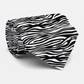 Zebra-Druck-Muster - Schwarzweiss Krawatte (Gerollt)