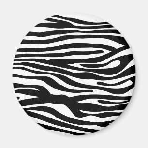 Zebra-Druck-Muster - Schwarzweiss Magnet
