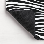 Zebra-Druck-Muster - Schwarzweiss Mousepad (Ecke)