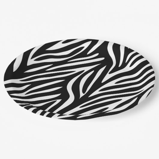 ZEBRA-DRUCK PAPPTELLER (Schrägansicht)