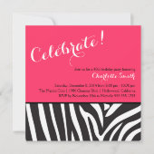 Zebra-Druck-Party Einladung (Vorderseite)