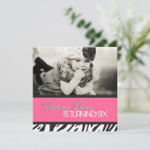 Zebra-Druck-Party Einladung (Stehend Vorderseite)