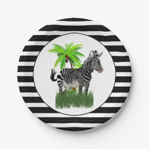 Zebra-Druck-Party  Pappteller