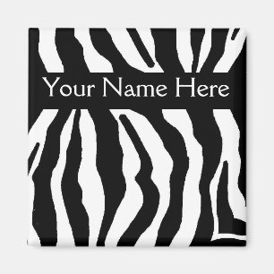 Zebra-Druck-personalisierter Namensmagnet Magnet