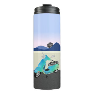 Zebra-Druck-Roller-Mond-Illustration Thermosbecher